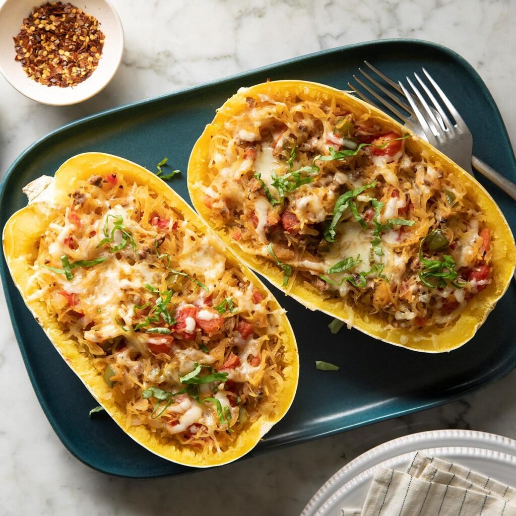 Spaghetti-Squash-lasagna-boats