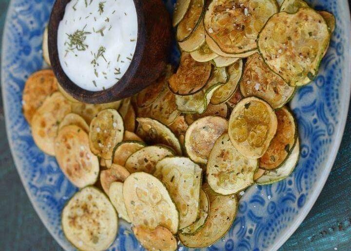 Keto Ranch Zucchini Chips