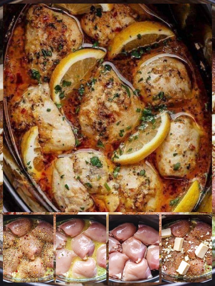 Crock Pot Lemon Garlic Butter Chicken