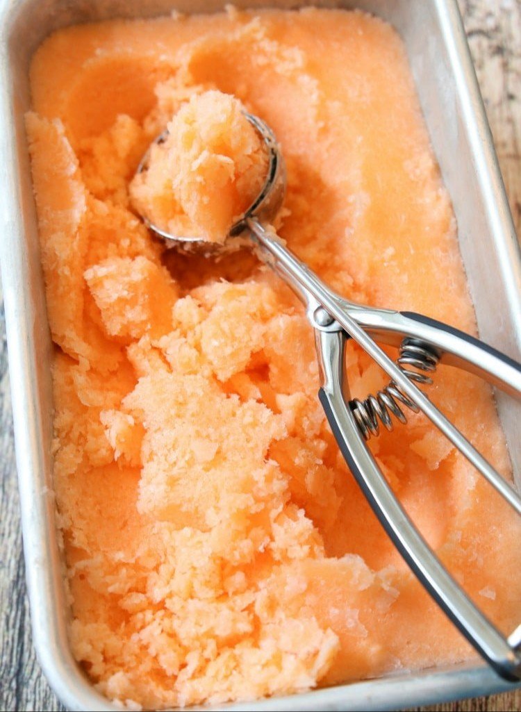 Two Ingredients Orange Sherbet Recipe 