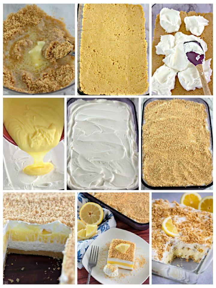 No Bake Lemon Dessert Lasagna 